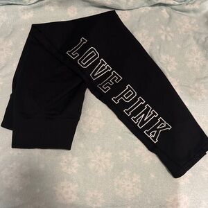PINK Active Victoria's Secret Kids Black Jogger Tights